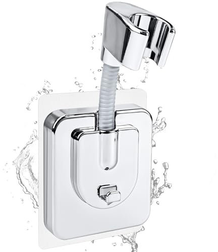 FLEXNOVA Duschkopfhalterung Ohne Bohren,Duschhalterung Ohne Bohren,Duschbrause Handbrause Halterung,Duschkopfhalter für Duschkopf Shower Head Holder Wand-Brausehalterung Verstellbar für Das Bad