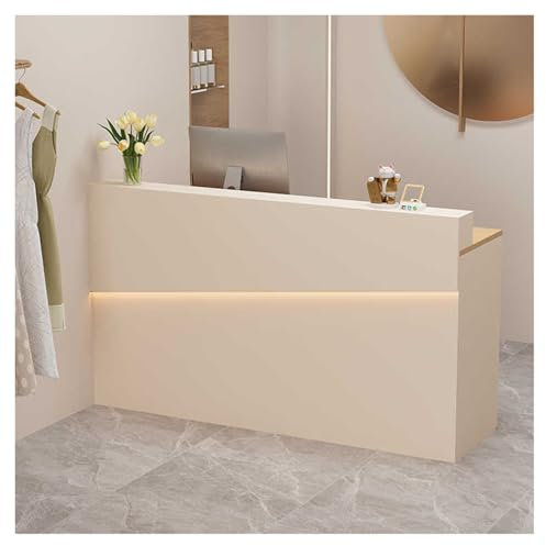 ZXCASDF Empfangstheke,Empfangstresen,Rezeption,Rezeptionstheken, Laden-Theke Verkaufstheke Verkaufstisch,Rezeptionstisch mit abschließbarer Schublade，Rezeptionstresen(C,80x50cm/31.5x19.6in)