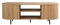 Meuble TV VAGOS – Coloris chêne Naturel – 2 Portes & 2 niches – 160 cm – Meuble TV Arrondi Design et Fonctionnel