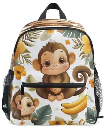 Wudan Niedlicher Baby-Rucksack mit Affen-Motiv, Camping-Rucksack für Kinder, Büchertasche für Freizeitpark