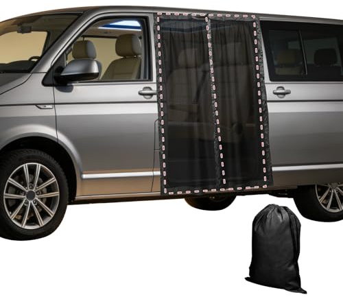Moskitonetz Magnetisch für VW T5 T6, Fliegengitter Sonnenschutz Auto Schiebetür Hecktür Trennnetz Magnetischer Van Insektenschutz mit Mitte Magnetverschluss (für Schiebetür)