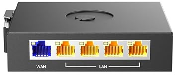 AWERAY R300A Industrial 4G LTE Router, SD-WAN & NAT Traversal VPN Router with SIM Card, 5 Ethernet Ports, Secure Remote Access Without Public IP, Rugged Metal Housing for IoT & M2M