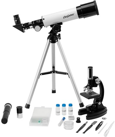 Educational Insights GeoSafari Telescope & Microscope Set - Science Kit with Refractor Telescope and Microscope for Kids, Includes Prepared Slides, Discovery Toys, Science Gifts for Kids 8-12