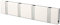 LoCa Garderobe Knax 4 weiß (Haken klappbar Alu) Garderoben-Leiste Kleiderhaken Flur modern Garderobenpaneel