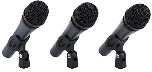 Sennheiser e835 Dynamic Microphone 3-Pack - 3 microfoni Professionali per Voce, di Tipo dinamico cardioide con Elevato Livello di Uscita