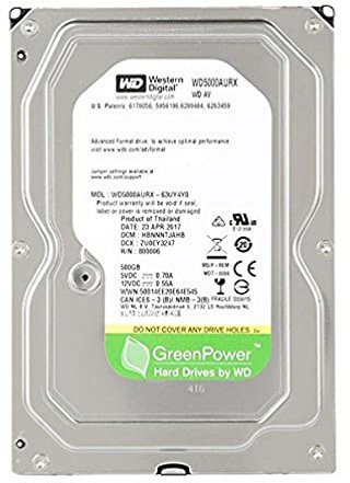 HD WESTERN DIGITAL 500GB 3.5 WD GREEN 64MB SATA 6GB/S