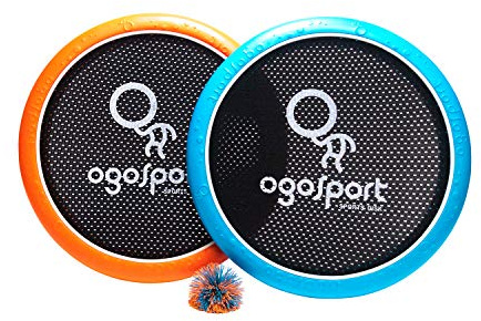 OgoSport OgoDisk Max XL Disc Set - Large 15 Inch Disks with OgoSoft Rubber Ball - Outdoor Bouncy Disk Game for Lawn & Pool - Throw, Toss & Catch - Kids & Adults 4+