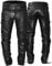 German Wear - Pantaloni da Moto in Pelle con Lateralmente Lato Lacci, Nero, 52