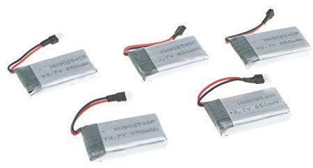 efaso Ersatzteil Quadcopter Syma X5 / X5C - 11-5 x Power-Akku - 3,7 V 600 mAh