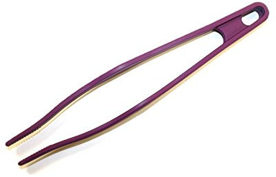 Kochblume Küchenpinzette | Premium-Silikon | Hitzebeständig | Spülmaschinenfest | 31cm | Farbe: lila