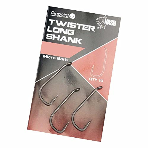 Nash Twister Long Shank Micro Barbed Größe 8 T6121 Haken Karpfenhaken Hook Hooks NEW 2018