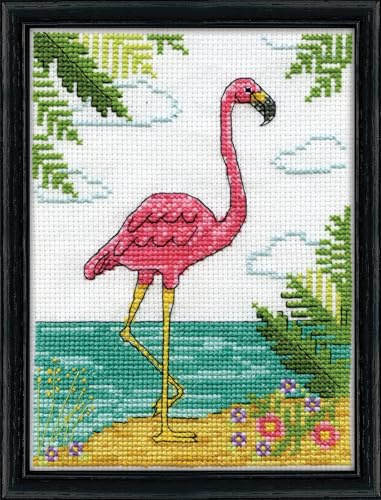 Kreuzstich Stickpackung Flamingo, Zählmuster