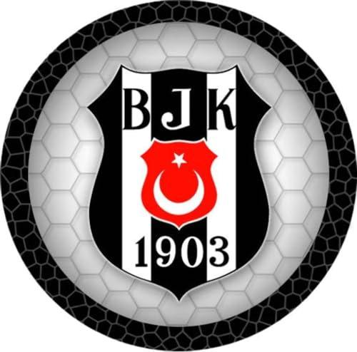 Besiktas Runde Tortenaufleger 20CM - Geburtstag Tortenbild Zuckerbild Tortenplatte Oblate Kuchenzuckerplatte