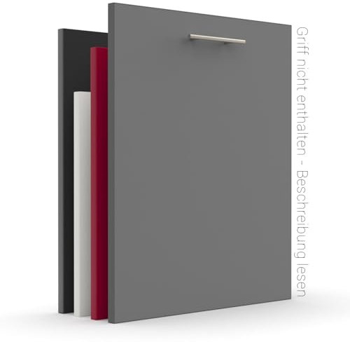 X57 Geschirrspülerfront 19mm voll-, teilintegriert und nach Maß (Anthrazit, 594x565mm)