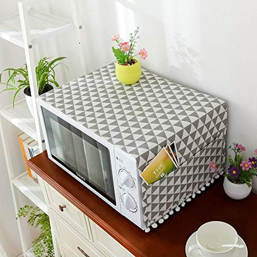 Microwave Dust Proof Cover,Chanhan Microwave Oven Accessory Protective Cover Dust-Proof Covers Hood Home Decor Microwave Anti-Oil Towel