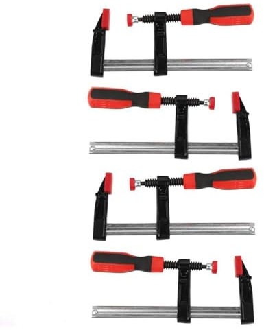 4 Pinces à Bois Robustes F-Clamp, Serre-joint pour Travail du Bois Serre Joint Rapide en Acier Presse à Serrage pour Serrer et Fixer le Bois 50 x 150 mm