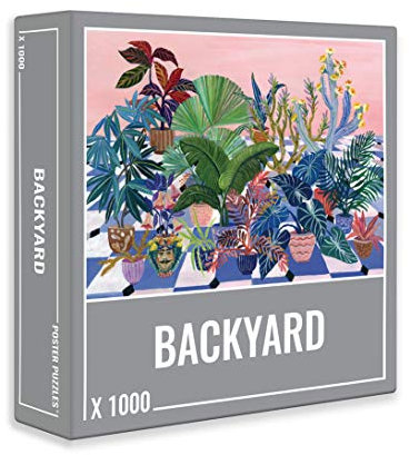 Cloudberries Backyard Jigsaw 1000 Pieces, Cool Puzzles for Adults, Garden Puzzles, 1000 Piece Flowers Puzzle featuring Houseplants, Cacti and Succulents