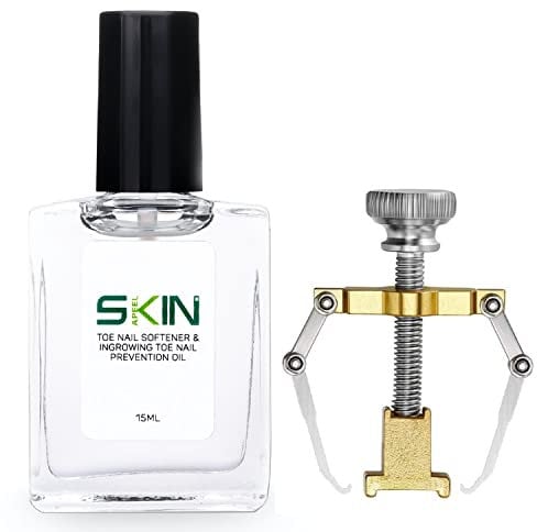Ingrown Toenail Kit SKINAPEEL Toe Nail Softener and Ingrown Toenail Treatment Oil PLUS Ingrown Toenail Tool Correction Clamp Tool