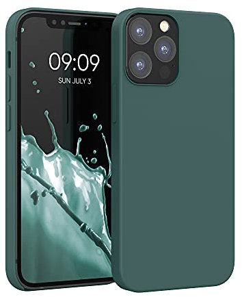 kwmobile Case Compatible with Apple iPhone 12 / iPhone 12 Pro Case - TPU Silicone Phone Cover with Soft Finish - Moss Green