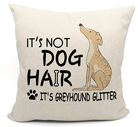 Mancheng-zi Windhund-Kissenbezüge, 45,7 x 45,7 cm, Geschenk für Windhunde, Dekoration für Heim und Sofa, Tiermuster, 1 Stück