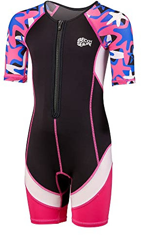 BECO-Sealife Neoprenanzug Kinder kurz, wärmender Schwimmanzug Kinder aus 2 mm SCR-Neopren, Neopren Shorty Kinder mit UPF 50+, UV-Neoprenanzug für Jungen & Mädchen