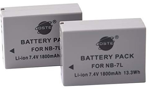 DSTE - Batteria di ricambio per fotocamera digitale NB-7L e Canon PowerShot G10 G11 G12 SX30 is