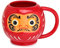 Puckator Japanese Red Daruma Head Ceramic Shaped Tea Coffee Mug - Funny Home Accessories - Cute Gifts for Girlfriend Large Mugs for Men Women Hot Drinks Cups Presents Secret Santa Gift Cup Set