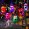 DriSubt 6 x Halloween-Dekorationen, Party-Dekorationen, leuchtende Hexe, Dekoration, gruseliger Geist, zum Aufhängen, beleuchtet, leuchtender Geist, Halloween-Baumschmuck für Garten