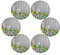 Mnsruu Oster-Tischsets Hasenohren Blumen Holz Runde 6er Set für Küchentisch Abwaschbar Küche Tischsets Platzsets, Farbe 3, 15.4x15.4inx6, B01C20015