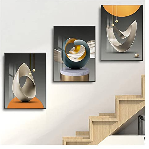 ASDFGHT Cuadros Decoracion Salon Modernos, Decoraciones Modernas de Pared Retro, Pinturas Decorativas en La Escalera del Pasillo (Color : F, Size : 50x70x1.2cm)