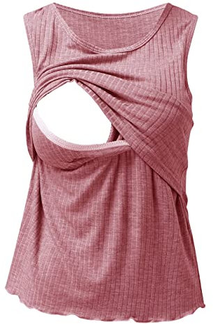 Godom Damen-Stillshirt-Kurzarm Stillshirt Umstandsmode Still Oberteil Damen Kurzarm Stilltop Stillmode Baumwolle S-XXL