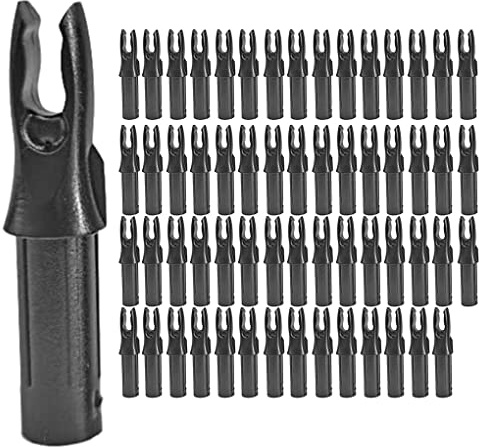 Yoiimiya 60 Pack Archery Arrows Nock ID 6.2mm Arrows Nocks Insert Tail for DIY Hunting Shootings Arrows Compound Recurve Bow