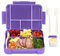 Inngly Kinder Brotdose mit Fächern – 1300ML BPA Frei Bento Box Lunchbox Kinder Vesperdose, Auslaufsicher Mit 5 Fächern, Jausenbox Brotbox für Erwachsene, Mädchen & Jungen, Mikrowelle/spülmaschinenfest