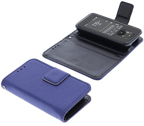 foto-kontor Tasche kompatibel mit Dexcom G7 / One+ Hülle Book Style blau Schutzhülle Buch