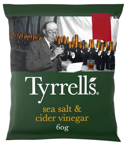 Tyrrells Sea Salt and Cider Vinegar Crisps 60g-Food