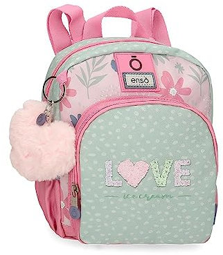 Enso Love Ice Cream Kleiner Rucksack, Grün, 19 x 23 x 8 cm, Polyester, 3,5 l, grün, Talla única, Kleiner Rucksack