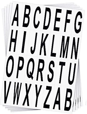 ATB-Foger 10 Blatt Vinyl-Alphabet-Aufkleber, selbstklebend, abnehmbar, selbstklebend, wasserdicht, langlebig, für Briefkasten, Schilder, Zuhause, Adressnummer (7,6 cm)