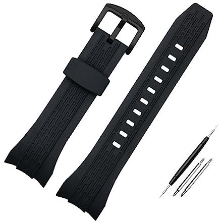 For Seiko for VELATURA for SRH 006 for 013 for SPC007J1 for SNAE17 26mm Bracelet de sport en silicone noir 26mm Bracelet de montre en caoutchouc for hommes Accessoires de montre (Color : 1 black blac