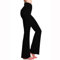 AMhomely Black Flared Trousers with Pockets Full Size Elastic Waist Long Pants Bootleg Trousers Tummy Control Yoga Pants Plus Size Bottoms UK 6-20