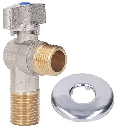 BORDSTRACT Messing-Dreiecksventil Mit G1/2-Gewinde, Großer Durchfluss, Winkel Für Kaltes Und Heißes Wasser, Universelles Dusch-Absperrventil Für Küche Und Badezimmer(Blau)