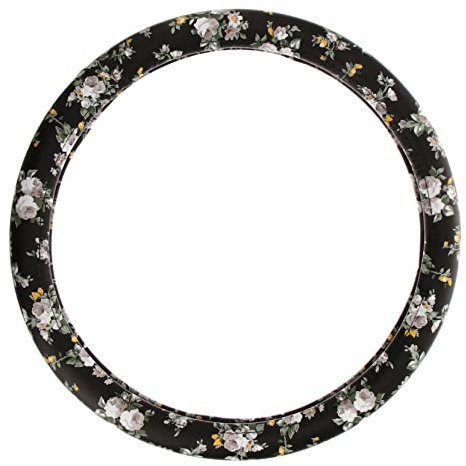SHERCHPRY Lenkrad Abdeckung beheizbare Lenkradabdeckung Pfingstrosen-Lenkradabdeckung Lenkradmanschette Universelle Lenkradabdeckung Alle Jahreszeiten Griffigkeit schmücken