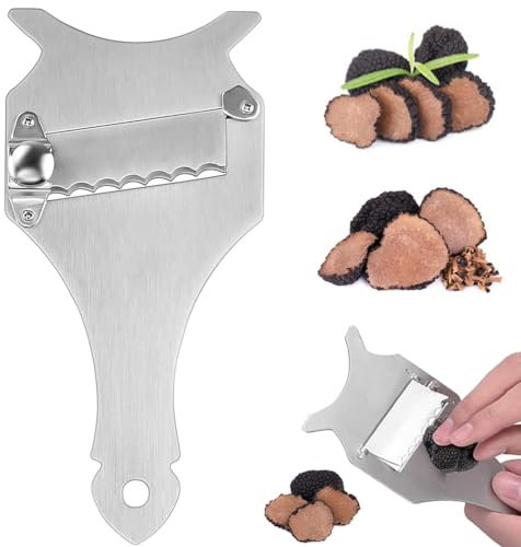 CODIRATO Professional Truffle Slicer, Stainless Steel Truffle Cutter Chocolate Shaver Multifunction Truffles Grater Mushrooms Garlic Slicer Adjustable Blade Cheese Cutter for Home Kitchen Restaurant