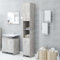 Mobile da Bagno Grigio Cemento 30x30x183,5 cm Legno Multistrato (24 kg)-Mobili