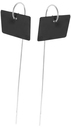 INOOMP 4 Sätze botanisches Blumenetikett Gartenmarkierungen Gartenbedarf pflanzetiketten pflanzenetiketten schiefertafel Phyto Etiketten aus Naturschiefer Pflanzen-Tag draussen Anlage x7