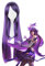 Juego de peluca de Cosplay LOL Syndra Guardián de las Estrellas Cosplay Pelucas Lila degradado Cabello sintético resistente al calor Halloween Carnaval Fiesta Mujer Peluca