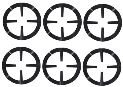 Uonlytech 6pcs Pot Stove Stand Black Coffee Pot Holder Gas Range Supports Burner Grate for Kitchen Shelf Stands