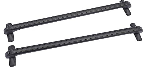 Lot de 2 barres de toit universelles en aluminium avec serrure, capacité de charge 75 kg, barres transversales pour porte-vélos, coffres de toit ou porte-skis