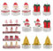 OMIGA 12 Stück Mini Teelichter Weihnachten Kerzen Ohne Duft Weihnachtsteelichter 5x4cm Weihnachtskerzen Tischdekoration Weihnachtsmann Schneemann Heiligabend Verrückte Christmas Candle