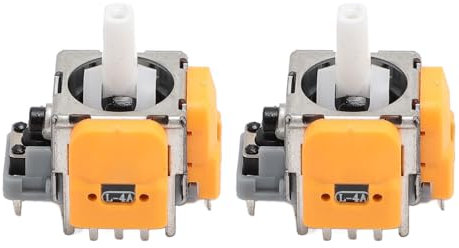 2PCS Hall Effect 3D Analog Sensor Joystick Module for PRO Controller, High Precision Accurate Replacement Thumb Stick Grip Cap Rocker Cover Sensor with 10k Pots