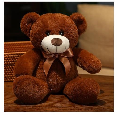 KUKUShining Kuschelbär Plüschtier, Weiches Stofftier Geschenk für Kinder Erwachsene Schlafzimmerdekoration Sicherheitsmaterialien Spielgefährte(Brown)